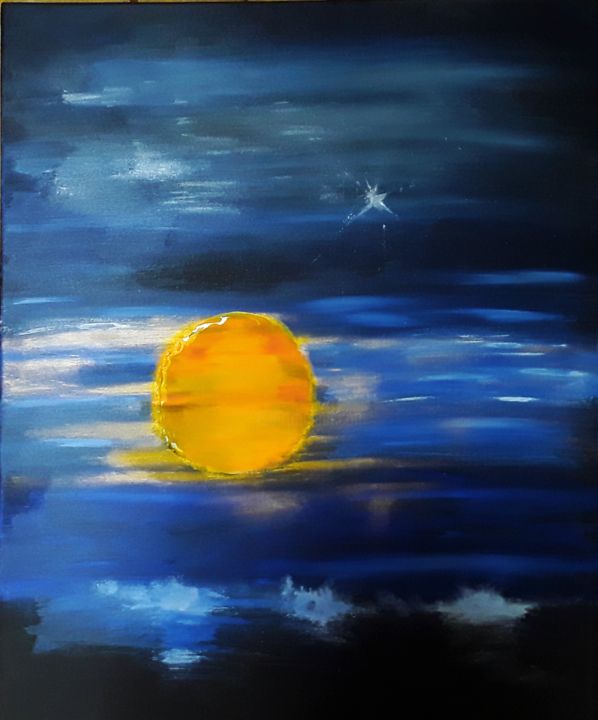 Painting titled "My Vision of Sereni…" by Nataly. Adam, Original Artwork, Acrylic