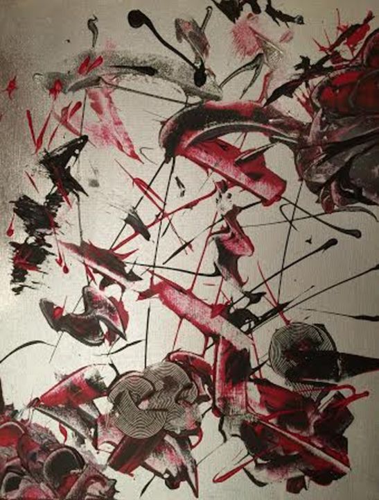 Peinture intitulée "Répulsion" par Nataly. Adam, Œuvre d'art originale, Acrylique