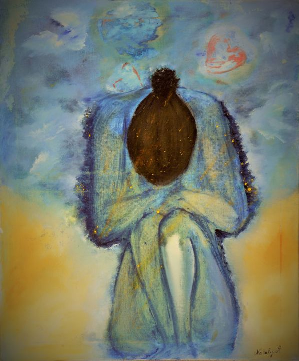 Malerei mit dem Titel "Je te Dirai les Mau…" von Nataly. Adam, Original-Kunstwerk, Öl