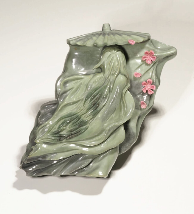 Sculpture intitulée "Sakura" par Natalya Pecherina, Œuvre d'art originale, Pierre