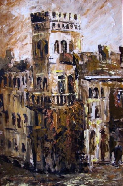 Peinture intitulée "Lviv" par Nataly Basarab, Œuvre d'art originale, Huile