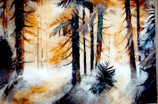 Peinture intitulée "Calme de forêt en h…" par Nataly Basarab, Œuvre d'art originale