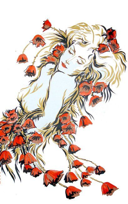 Disegno intitolato "La chaleur estivale" da Nataly Basarab, Opera d'arte originale, Altro