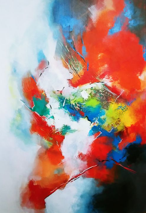 Mouvement d'amour - Peinture,  100x100 cm ©2014 par Nataly Bisard -  
                                                    
    Art abstrait, Toile, Art abstrait, art, abstrait, papillon, acrylique, tableau, déco
