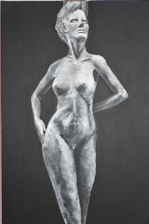 Painting titled "womanpainting.jpg" by Natasha, Original Artwork, Acrylic