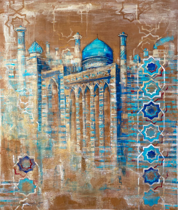 Картина под названием "On my Silk road, Sa…" - Natasha Granata, Подлинное произведение искусства, Акрил