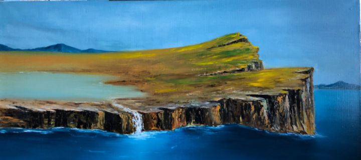 Картина под названием "Фарерские острова" - Natalya Kostomarova, Подлинное произведение искусства, Масло Установлен на Дерев…