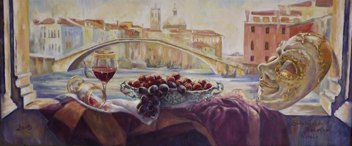 Painting titled "Still life Venice" by Shtainfeld-Borovkov Nataly, Original Artwork, Oil