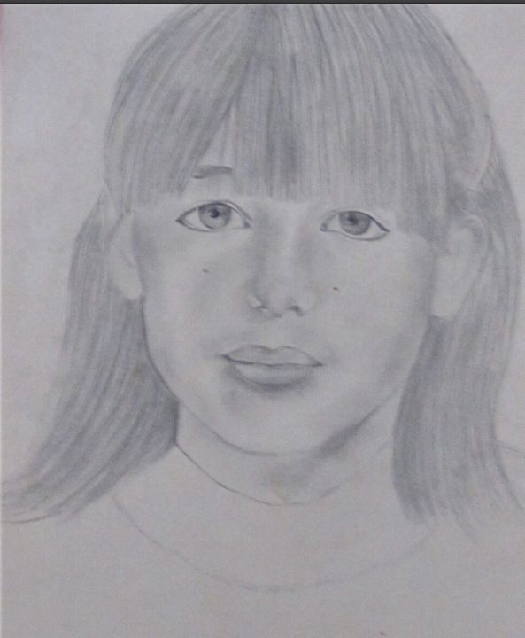 Drawing titled "Autoportrait réalis…" by Nathalie De Courrèges, Original Artwork, Conté