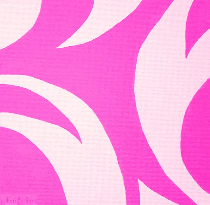 Peinture intitulée "Pink Fashion Minima…" par Natelly Gree, Œuvre d'art originale, Acrylique