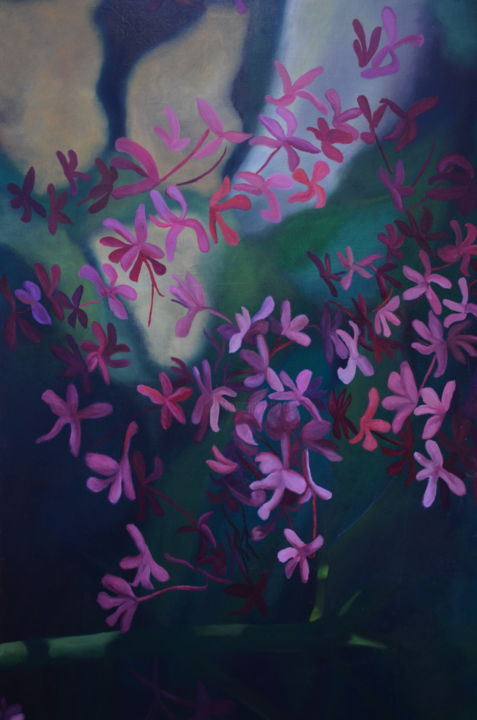 Peinture intitulée "multitudes de fleur…" par Nathalie Drouard Theophile, Œuvre d'art originale, Huile