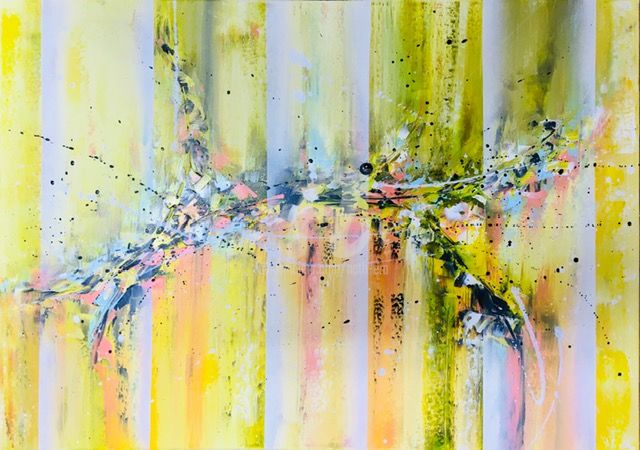 Peinture intitulée "Douceur" par Eracama.N, Œuvre d'art originale, Acrylique
