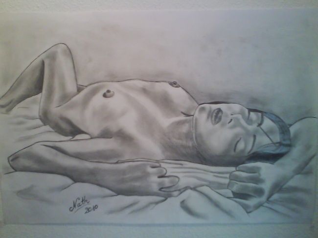 Drawing titled "extase" by Nathalie Sabatier, Original Artwork, Other