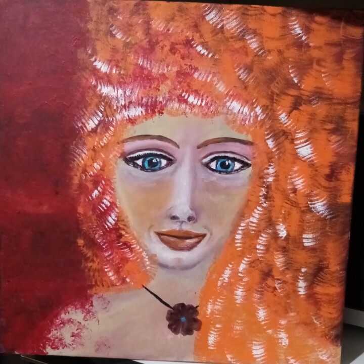 Painting titled "Rousse" by Nathalie Absire, Original Artwork, Acrylic