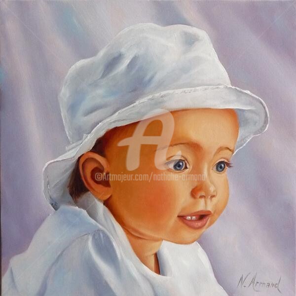 Painting titled "Margaux" by Nathalie Armand, Original Artwork, Oil