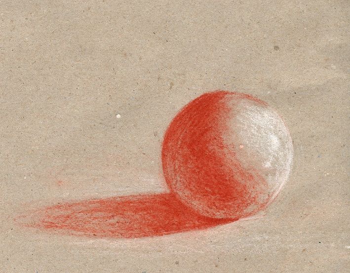 Desenho intitulada "La boule de billard" por Nathalie Bernard, Obras de arte originais, Giz
