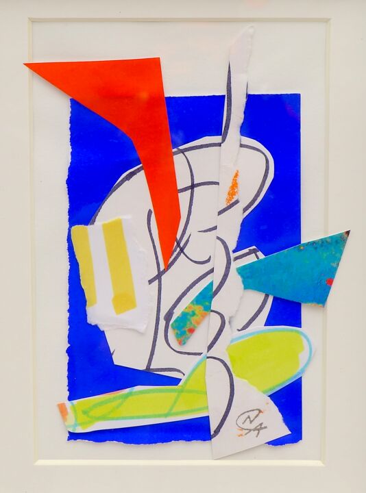 제목이 "M5 - Collage flotta…"인 콜라주 Nathalie Cuvelier Abstraction(S)로, 원작, 콜라주
