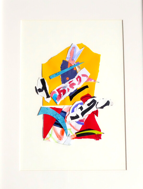 Collages intitolato "Free Jazz 7" da Nathalie Cuvelier Abstraction(S), Opera d'arte originale, Collages