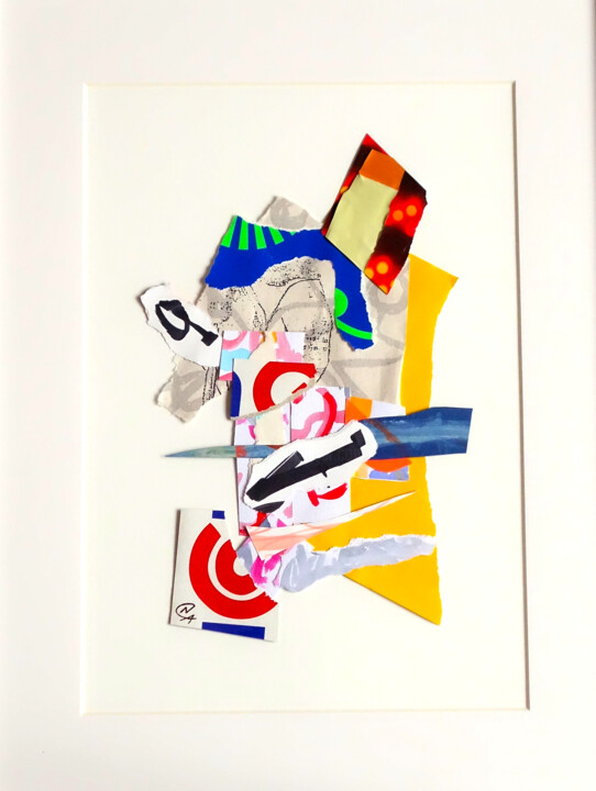 Collages titled "Free Jazz 8" by Nathalie Cuvelier Abstraction(S), Original Artwork, Collages