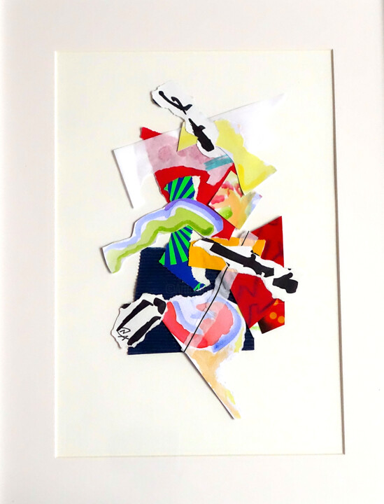 Collages intitolato "Free Jazz 10" da Nathalie Cuvelier Abstraction(S), Opera d'arte originale, Collages