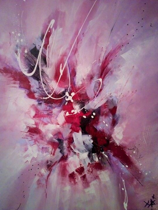 Peinture intitulée "Le Coeur a ses rais…" par Nathalie Dugarin Desaulty, Œuvre d'art originale
