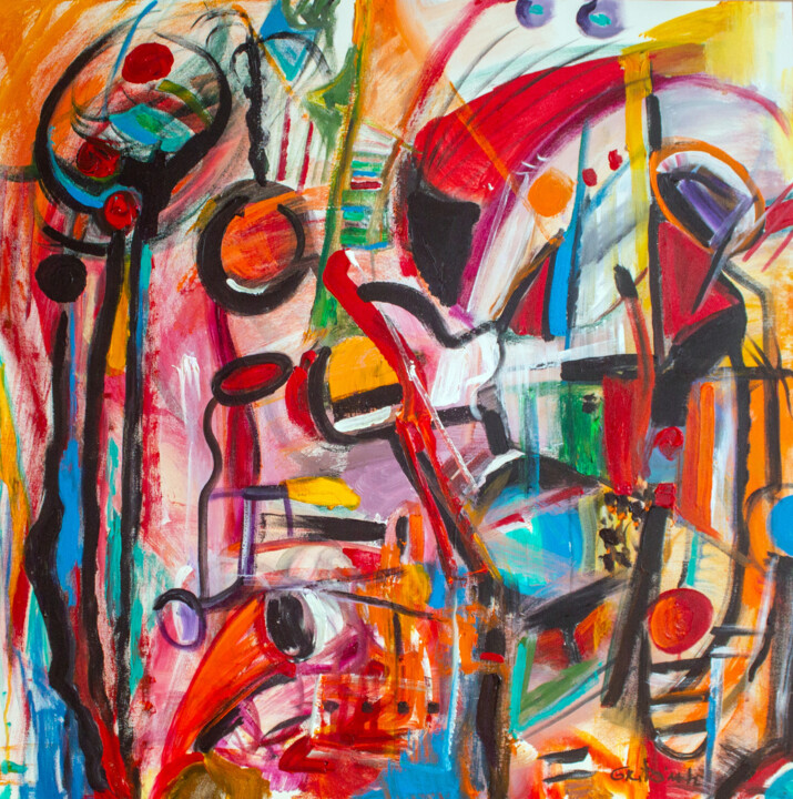 Pintura titulada "State of Mind" por Nathalie Gribinski, Obra de arte original, Acrílico Montado en Bastidor de camilla de m…