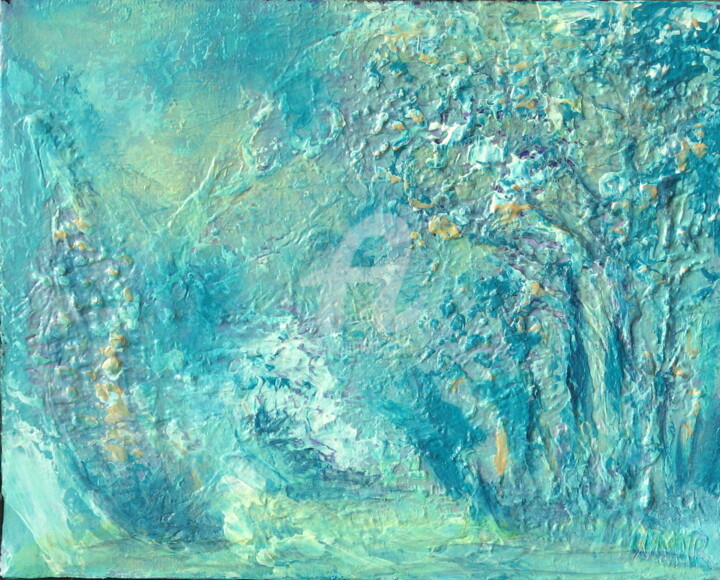 Peinture intitulée "MATINÉE ENSOLEILLÉE" par Nathalie Morin, Œuvre d'art originale, Acrylique Monté sur Châssis en bois