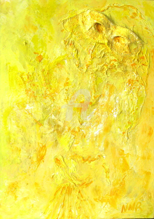 Peinture intitulée "JOIE DÉMASQUÉE" par Nathalie Morin, Œuvre d'art originale, Acrylique