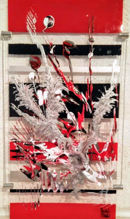 Peinture intitulée "OEUVRE UNIQUE "RED…" par Nathalie Nadal-Olivié, Œuvre d'art originale, Acrylique