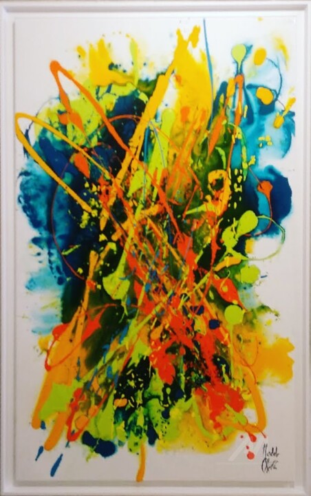 Peinture intitulée "ÉQUINOXE" par Nathalie Nadal-Olivié, Œuvre d'art originale, Acrylique