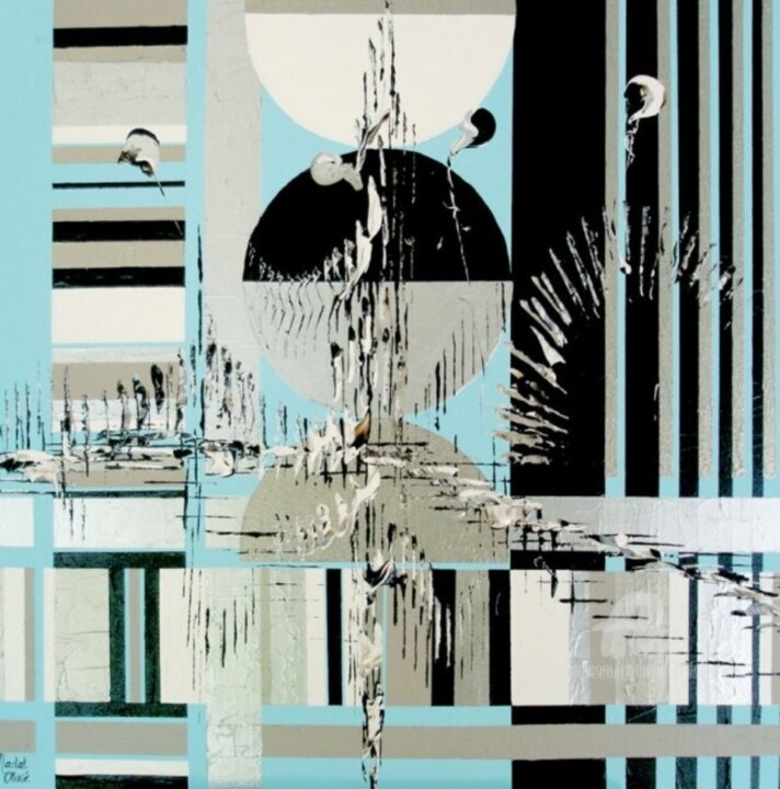 Peinture intitulée "BLUE DREAM" par Nathalie Nadal-Olivié, Œuvre d'art originale, Acrylique
