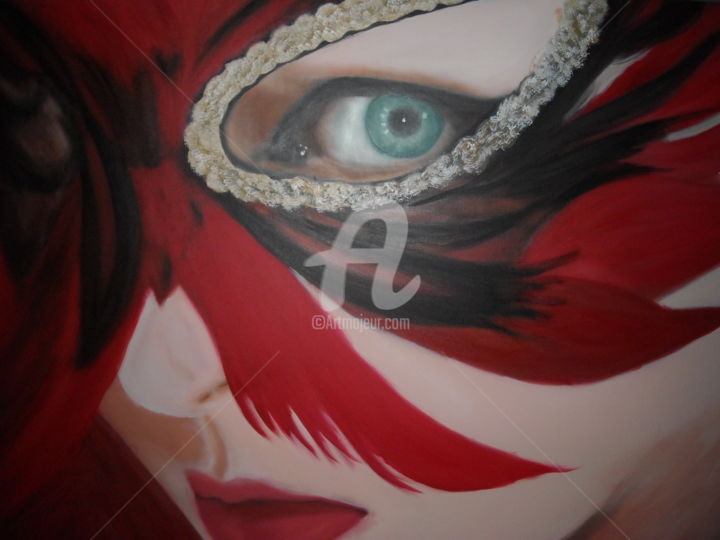 绘画 标题为“bal masqué” 由Nathalie Simard, 原创艺术品, 油