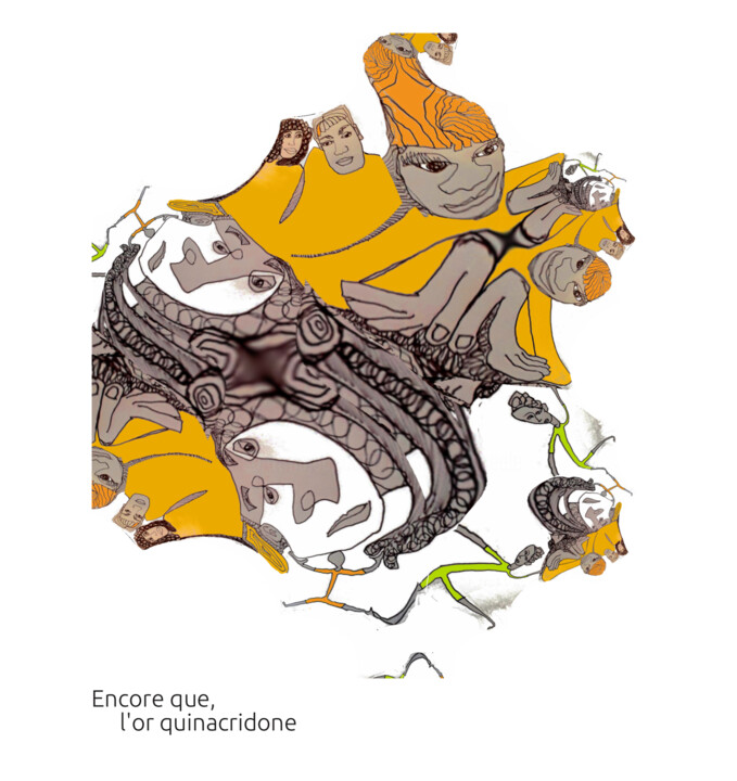Digitale Kunst getiteld "Encore que, l'or qu…" door Nathalie Straseele, Origineel Kunstwerk