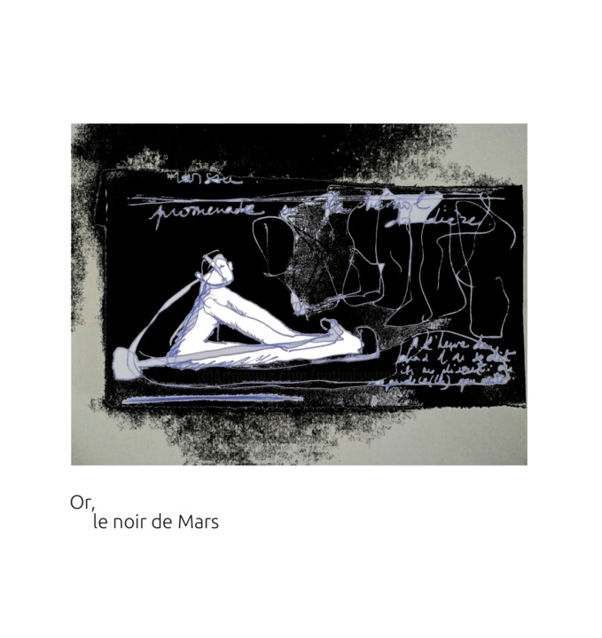 Digitale Kunst getiteld "Or, le noir de mars" door Nathalie Straseele, Origineel Kunstwerk