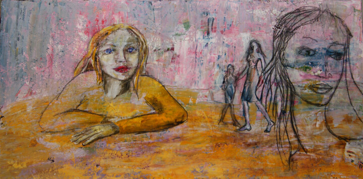 Картина под названием "Telle la viva" - Nathalie Straseele, Подлинное произведение искусства, Акрил