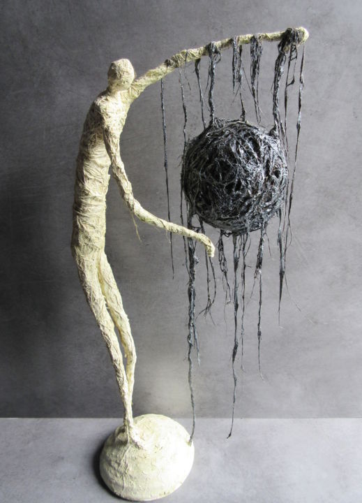 雕塑 标题为“L'Oeil de Caïn” 由Nathalie Villate-Lafontaine, 原创艺术品, 石膏
