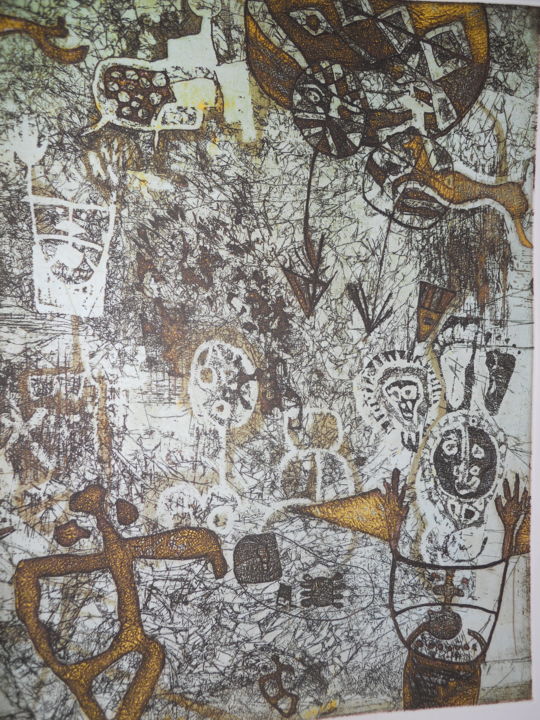 Incisioni, stampe intitolato "palimpseste-de-la-m…" da Nathalie Watrin, Opera d'arte originale
