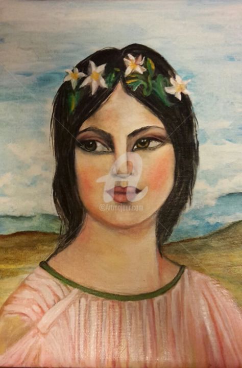 Pintura titulada "magdalena.jpg" por Nathalie Kalattyan :Artiste Peintre Laqu, Obra de arte original