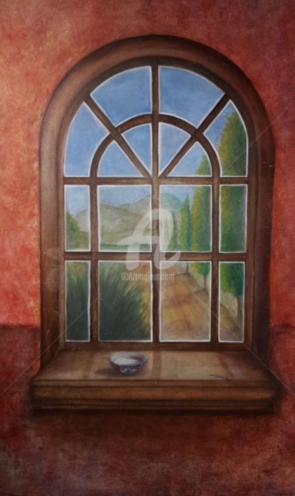 Pintura titulada "Cup of tea?" por Nathalie Kalattyan :Artiste Peintre Laqu, Obra de arte original, Oleo