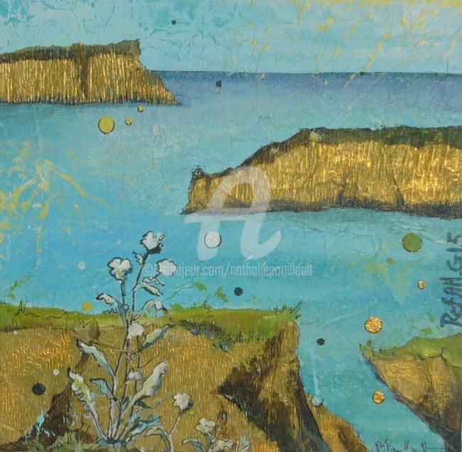 Pittura intitolato "Belle ile en mer III" da Nathalie Pouillault Boyaval, Opera d'arte originale