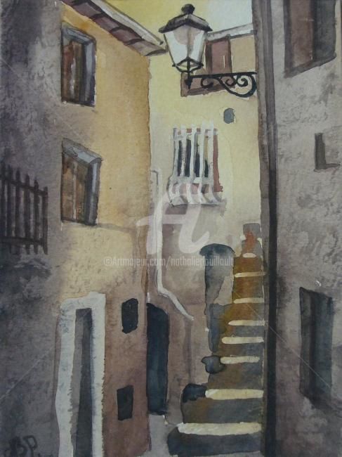 Pintura intitulada "Ruelle III" por Nathalie Pouillault Boyaval, Obras de arte originais