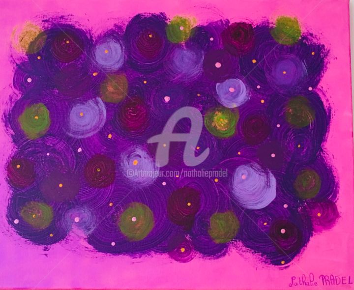 Painting titled "Pensée arborescente…" by Nathalie Pradel, Original Artwork