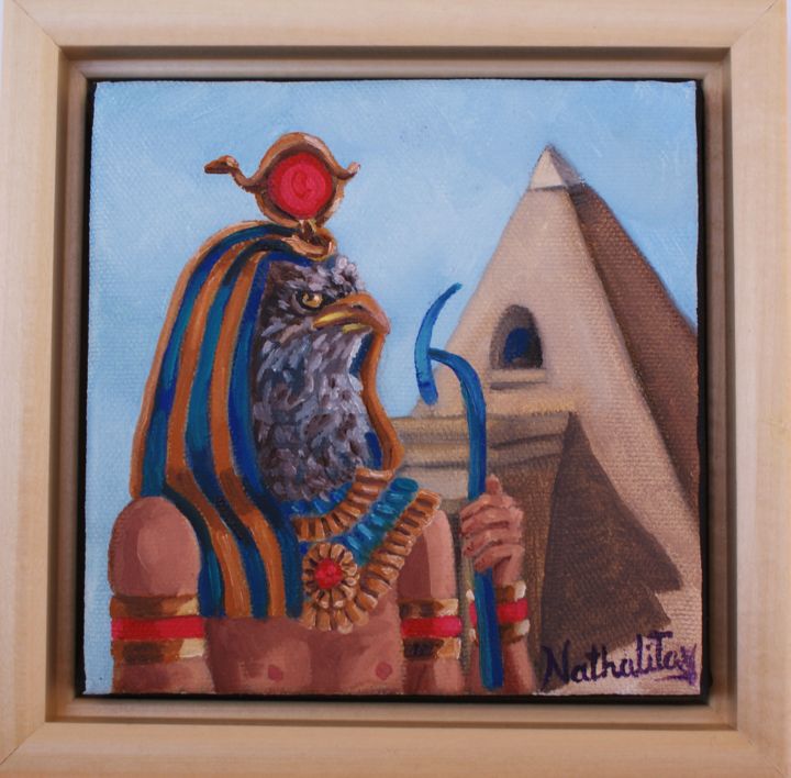 Painting titled "Horus" by Nathalitay, Original Artwork, Oil