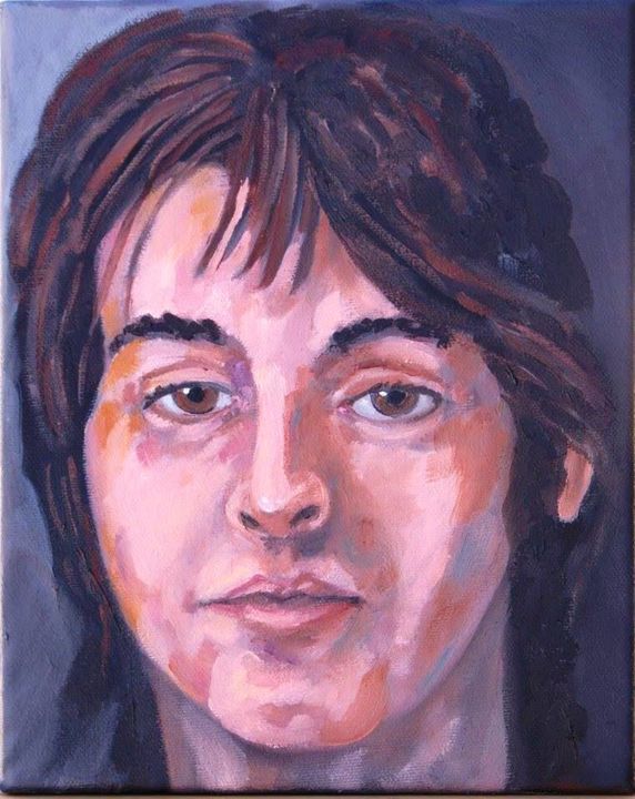 Peinture intitulée "Paul McCartney" par Nathalitay, Œuvre d'art originale, Huile