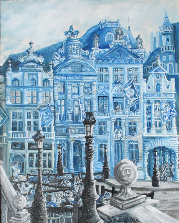 Painting titled "Souvenir de Bruxell…" by Nathalitay, Original Artwork, Other