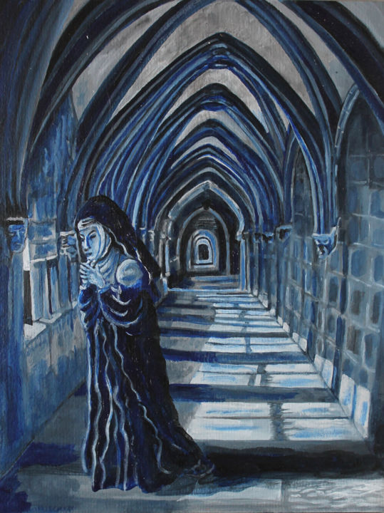 Painting titled "Recueillement" by Nathalitay, Original Artwork