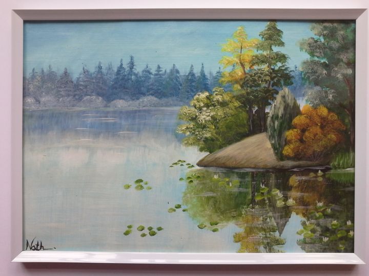 Peinture intitulée "Peinture "paysage"…" par Nathpinturas, Œuvre d'art originale, Acrylique