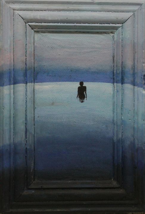 Картина под названием "horizon" - Natia Loria, Подлинное произведение искусства, Акрил