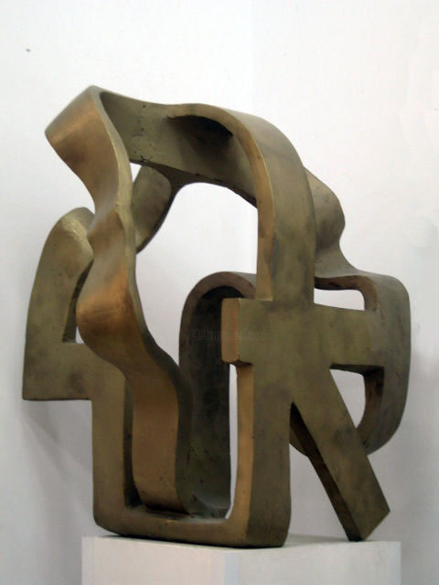 Skulptur mit dem Titel "Motsart" von Natig Aliev, Original-Kunstwerk, Metalle