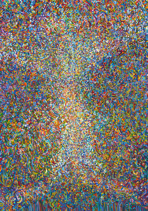 Malerei mit dem Titel "Stardust - Polvo de…" von Natitota, Original-Kunstwerk, Acryl